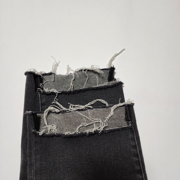 Good American Gray Wash Good Petite Straight Leg Jeans - Picture 7 of 9